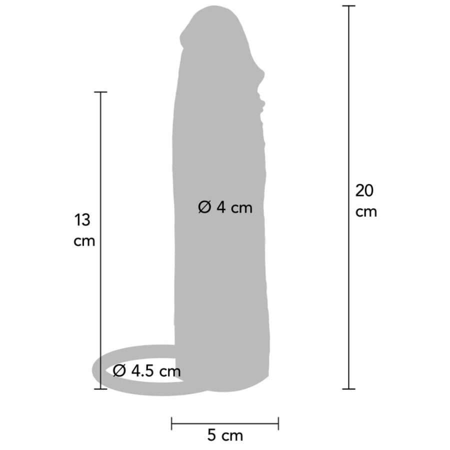 GET GET REAL - HYDRATED HUD SILIKONE PENIS SLEEVE KARAMEL 20 CM