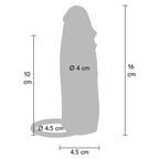 GET REAL - HYDRATED SKIN VIBRERENDE PENIS SLEEVE KARAMEL 16 CM
