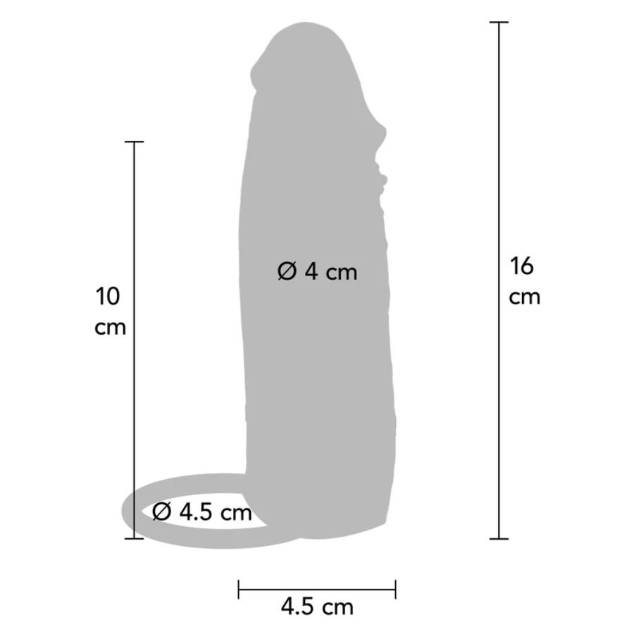 GET REAL - HYDRATED SKIN VIBRERENDE PENIS SLEEVE KARAMEL 16 CM