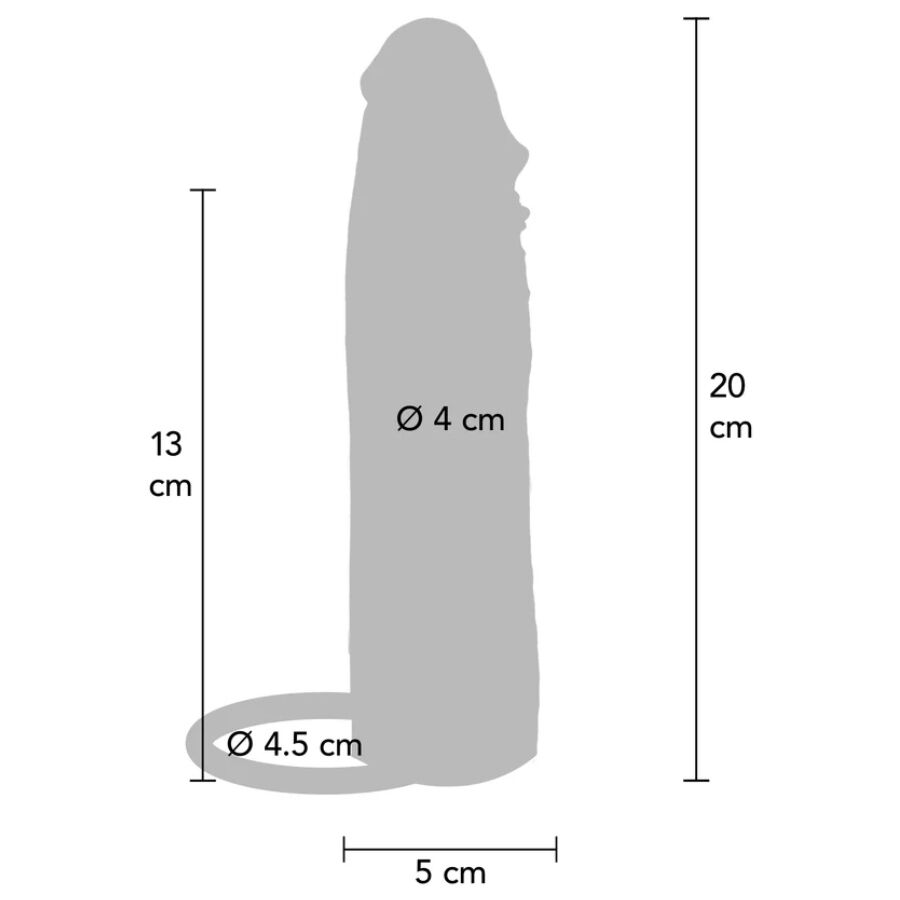 GET REAL - HYDRATED SKIN VIBRERENDE PENIS SLEEVE KARAMEL 20 CM