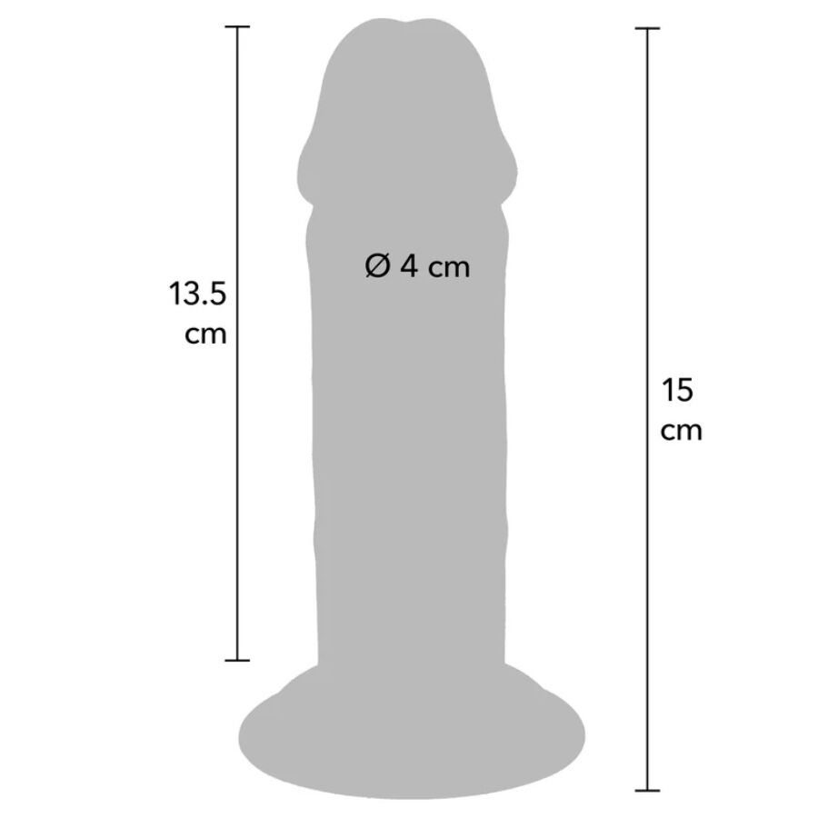 VÆR VIRKELIG - DELUXE TYK DOBBELT-DENSITY TPE DONG 15 CM