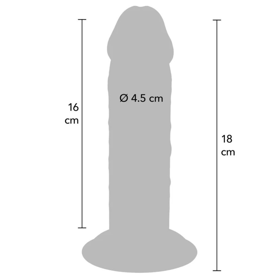 VÆR VIRKELIG - DELUXE TYK DOBBELT-DENSITY TPE DONG 18 CM