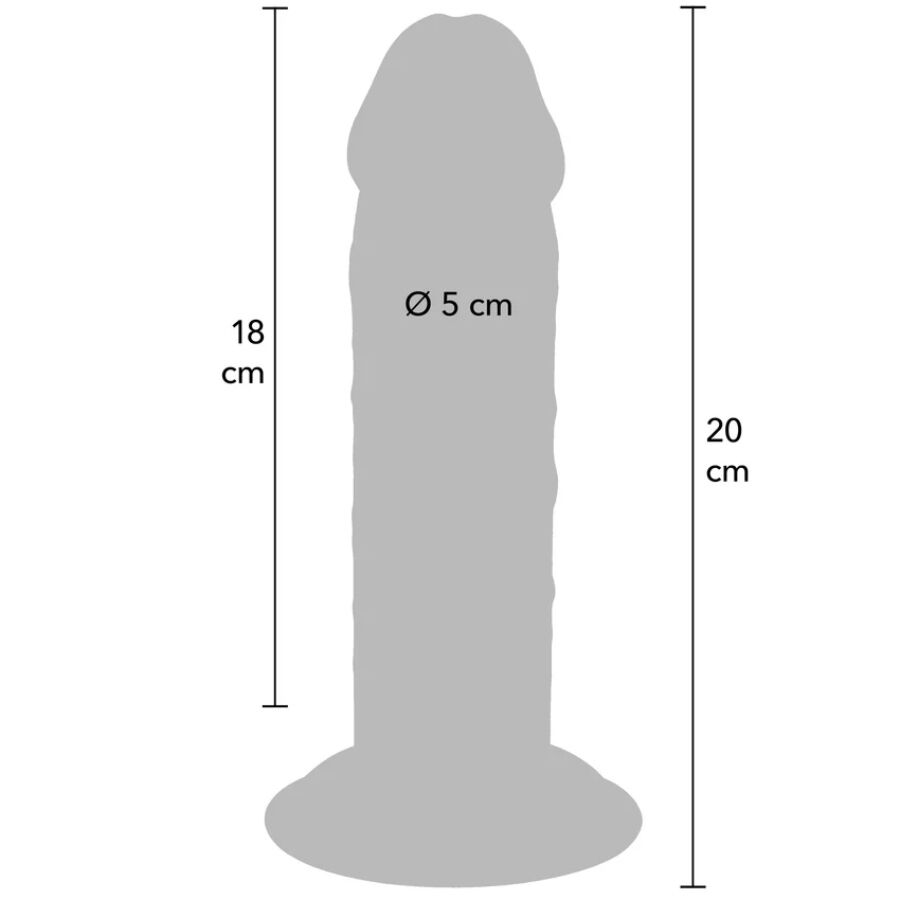 VÆR VIRKELIG - DELUXE TYK DOBBELT-DENSITY TPE DONG 20 CM