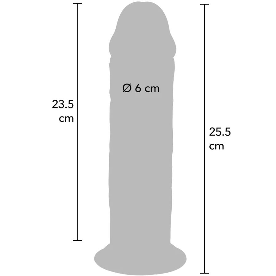 VÆR VIRKELIG - DELUXE TYK DOBBELT-DENSITY TPE DONG 25,5 CM