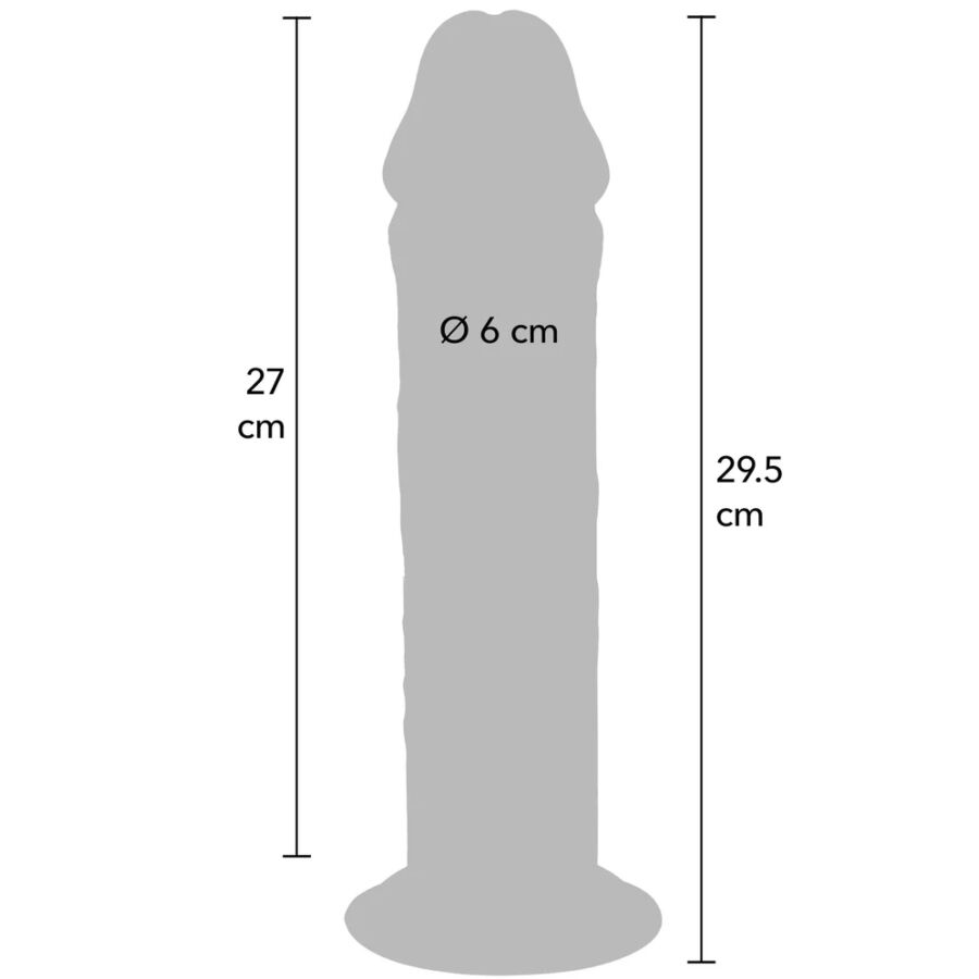 VÆR VIRKELIG - DELUXE TYK DOBBELT-DENSITY TPE DONG 29,5 CM