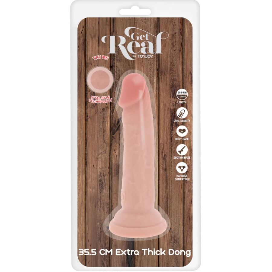 VÆR VIRKELIG - DELUXE TYK DOBBELT-DENSITY TPE DONG 35,5 CM