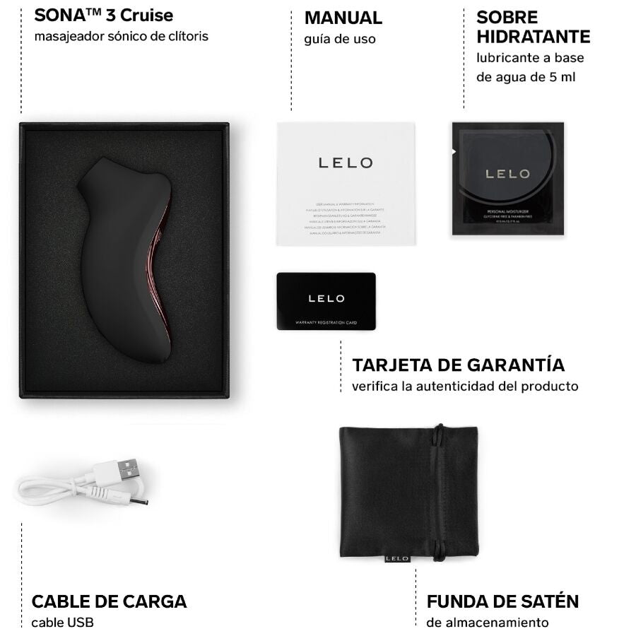 LELO - SONA 3 CRUISE SONIC KLITORAL MASSAGEAPPARAT SORT