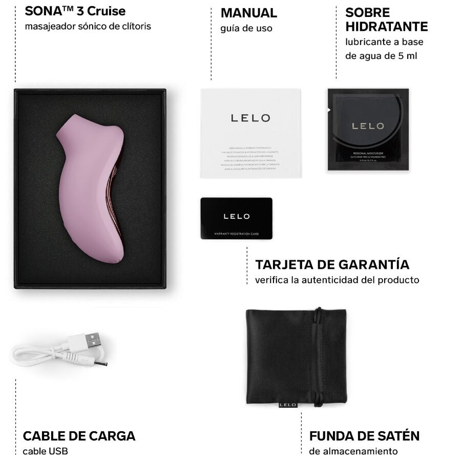 LELO - SONA 3 CRUISE SONIC KLITORAL MASSAGEAPPARAT BLØD PINK