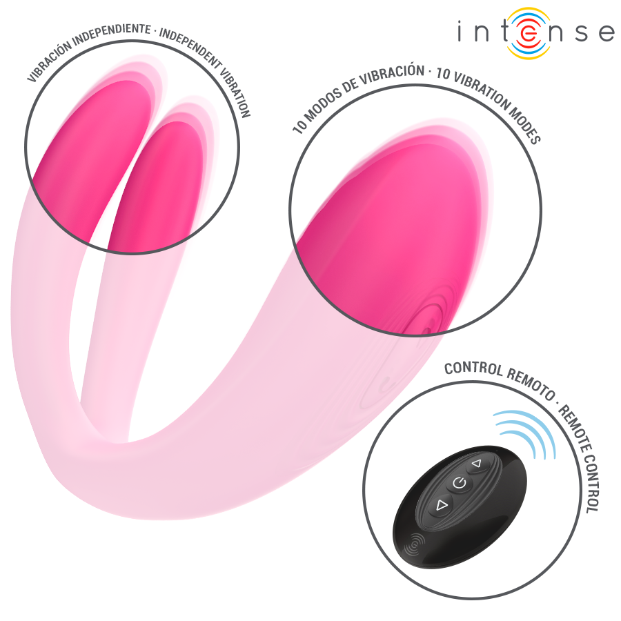 INTENSE - JULIA DOBBELTVIBRATORKLEMME STIMULATOR FJERNBETJENING