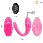 INTENSE - JULIA DOBBELTVIBRATORKLEMME STIMULATOR FJERNBETJENING