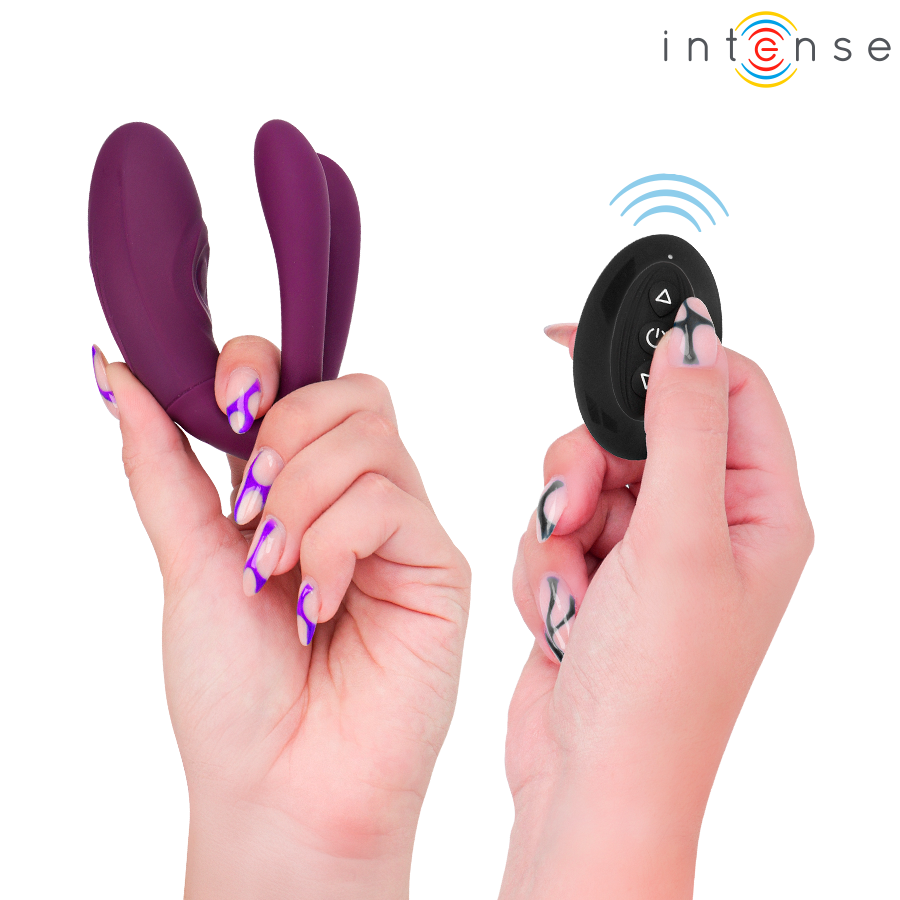 INTENSE - SANDRA TAPNING OG VIBRATIONSKLEMPE STIMULATOR FJERNBETJENING