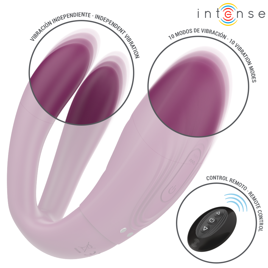 INTENSE - SANDRA TAPNING OG VIBRATIONSKLEMPE STIMULATOR FJERNBETJENING