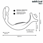 ADDICTED TOYS - FJERNBETJENING TIL DOBBELT PROSTATAPIKSRING