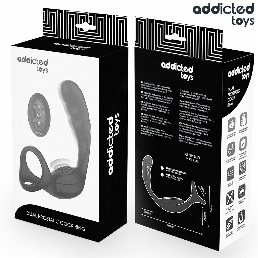 ADDICTED TOYS - FJERNBETJENING TIL DOBBELT PROSTATAPIKSRING