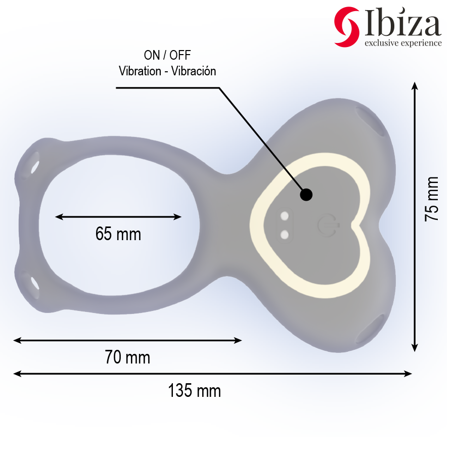 IBIZA - HJERTETRUSSEPARVIBRATOR FJERNBETJENING