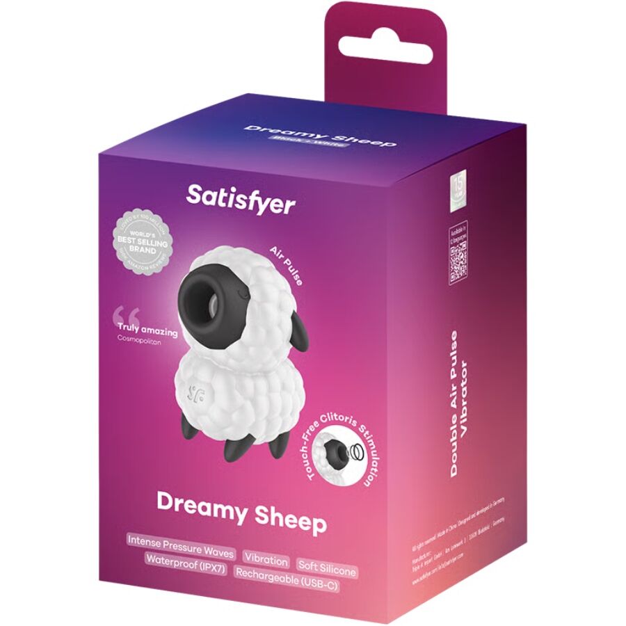 SATISFYER - DRØMMENDE FÅREVIBRATOR & LUFTPULSSTIMULATOR