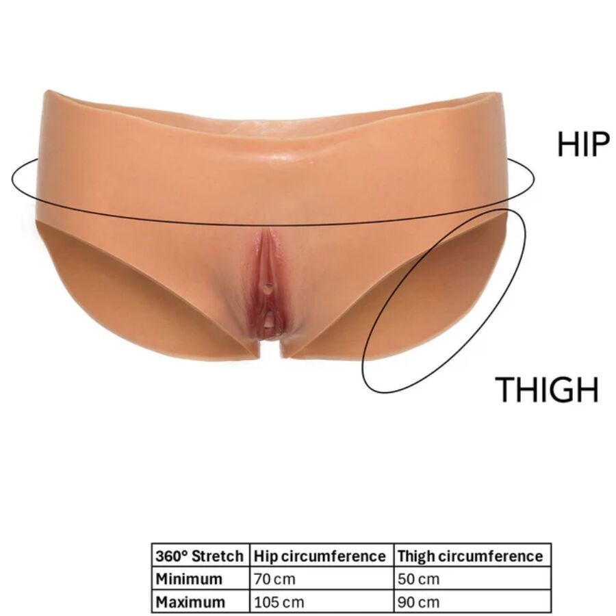 SKJULT BELYST - ALTER EGO ÅBEN VAGINA TRUSSER LAV TALJE FLESH
