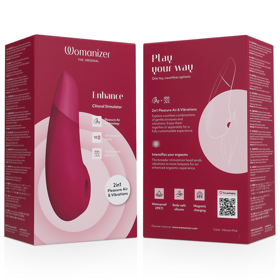 WOMANIZER - FORSTÆRKENDE KLITORISTIMULATOR LIVLIG PINK