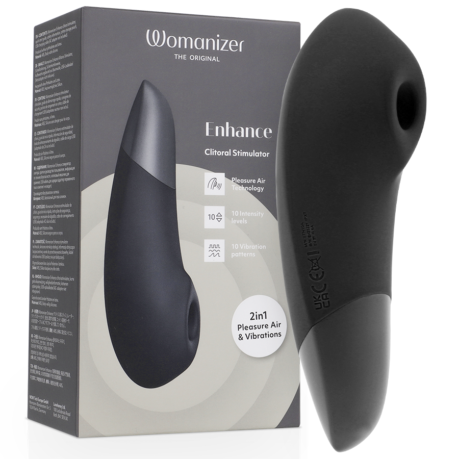 WOMANIZER - FORSTÆRKENDE KLITORISTIMULATOR SORT