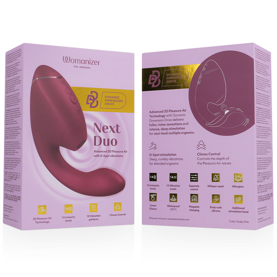 WOMANIZER - DUO NEXT DUAL KLITORAL & G-PUNKT STIMULATOR DUSKY PINK