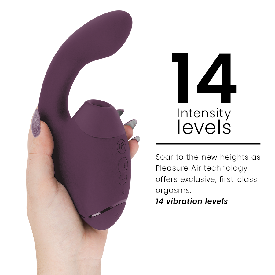 WOMANIZER - DUO NEXT DUAL KLITORAL & G-PUNKT STIMULATOR MØRK LILLA