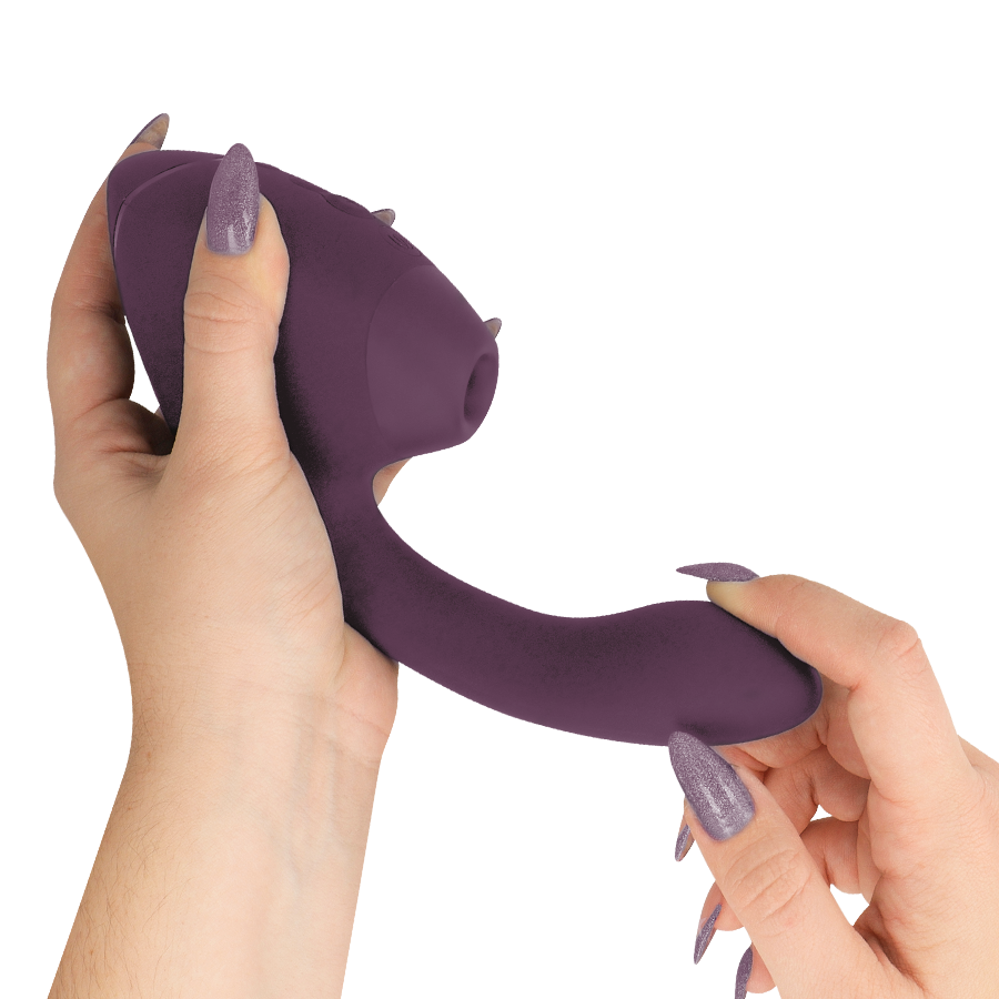 WOMANIZER - DUO NEXT DUAL KLITORAL & G-PUNKT STIMULATOR MØRK LILLA