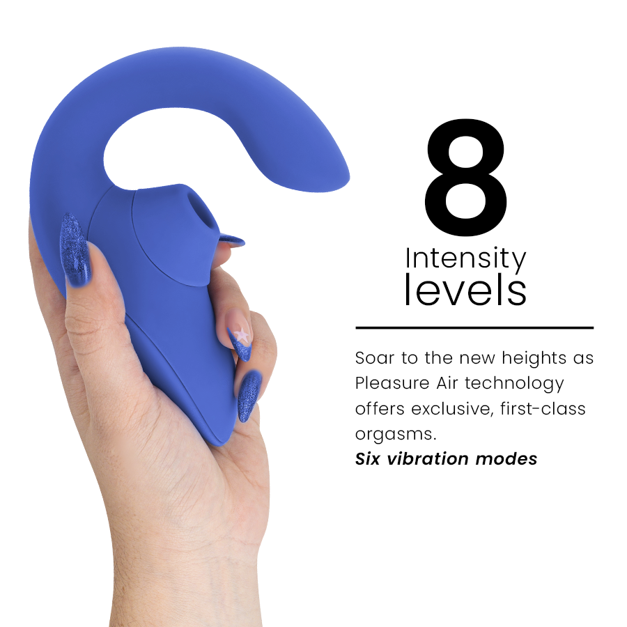 WOMANIZER - BLEND KANINVIBRATOR STIMULATOR LIVLIG BLÅ