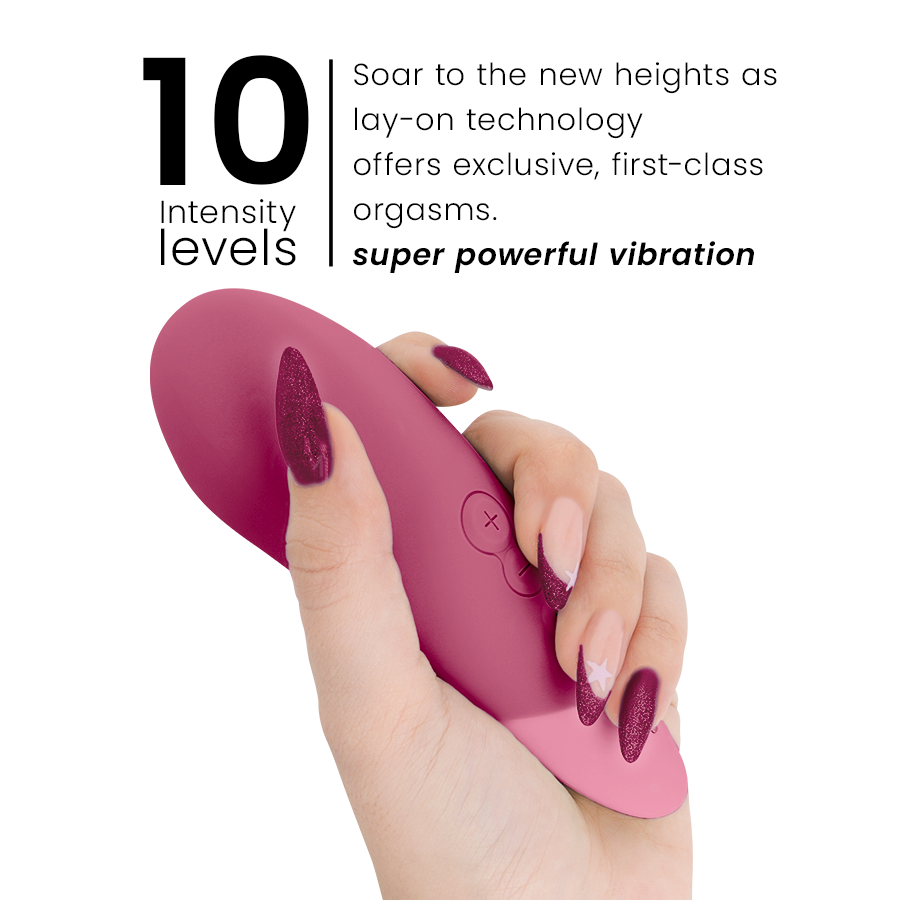 WOMANIZER - VIBE LAY-ON SILENT VIBRATOR MØRKET PINK