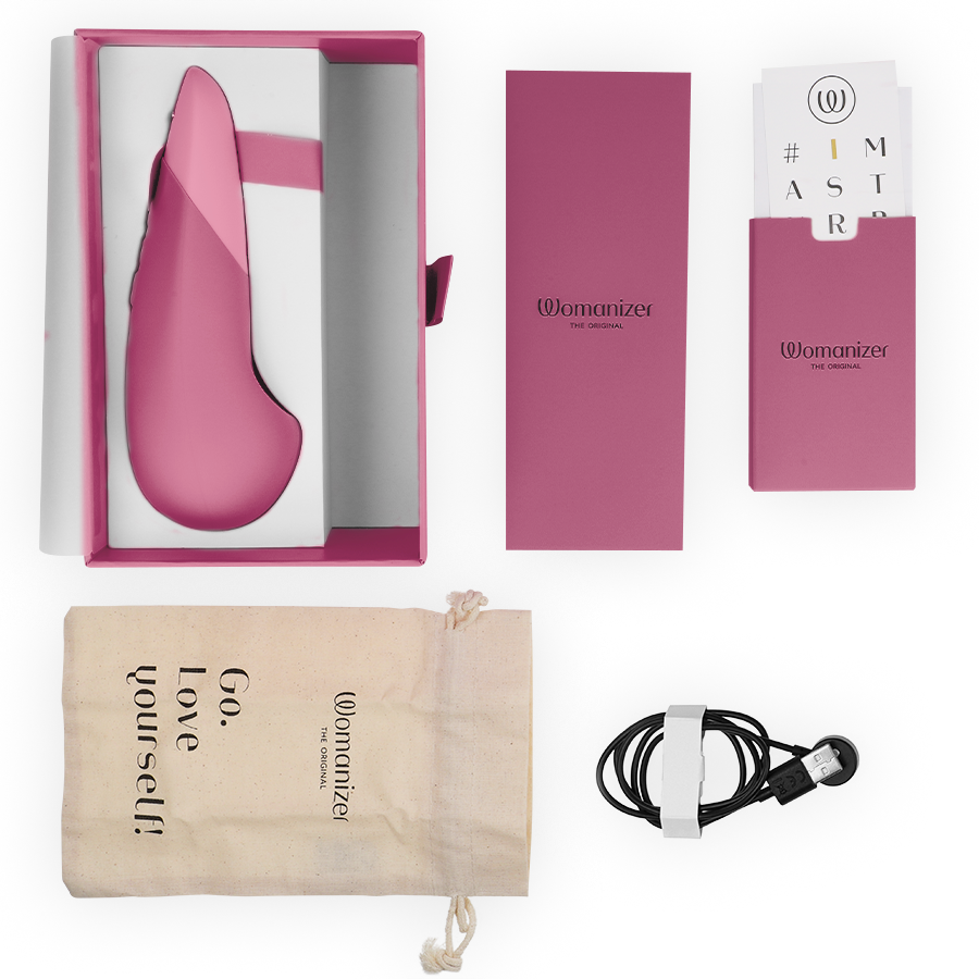 WOMANIZER - VIBE LAY-ON SILENT VIBRATOR MØRKET PINK