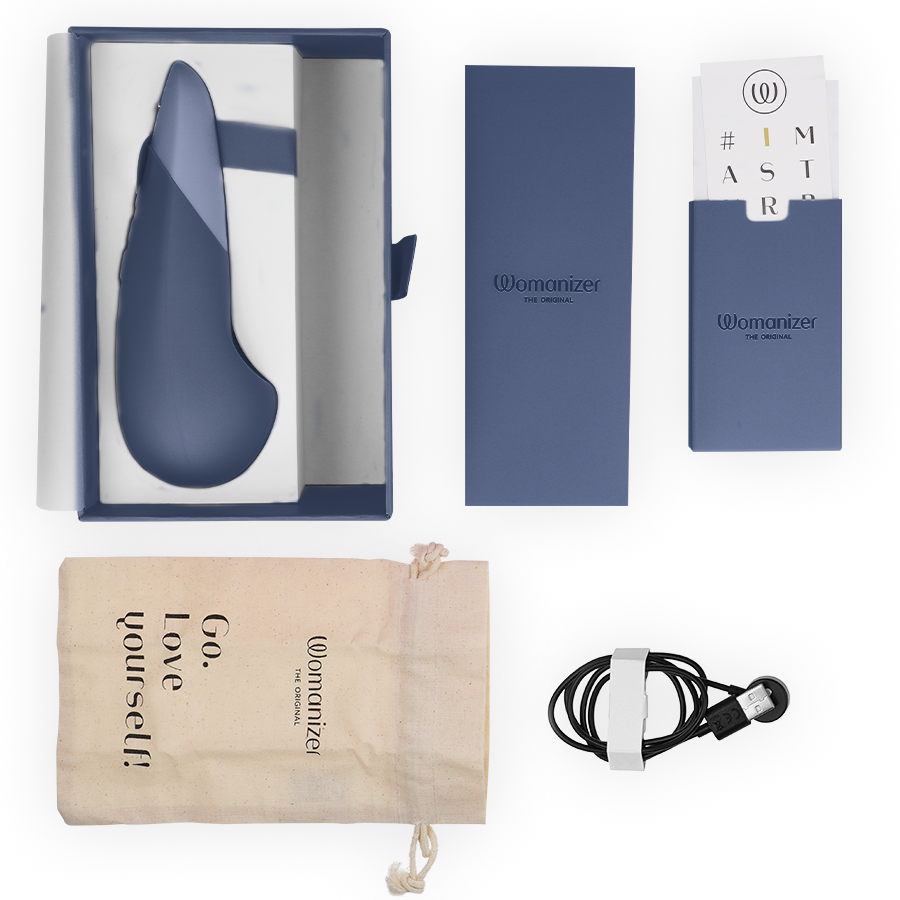 WOMANIZER - VIBE LAY-ON SILENT VIBRATOR MØRKEBLÅ