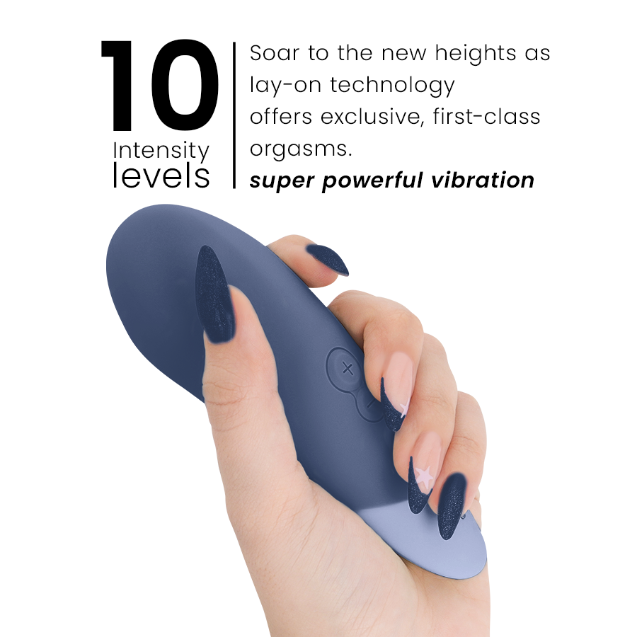 WOMANIZER - VIBE LAY-ON SILENT VIBRATOR MØRKEBLÅ