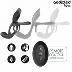 ADDICTED TOYS - DOBBELT PENIS RING MED KLITORISTIMULATOR