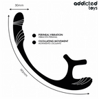 ADDICTED TOYS - ANALPLUG MED VIBRATION OG 360º VIVNING OG TESTIKELSTIMULATOR