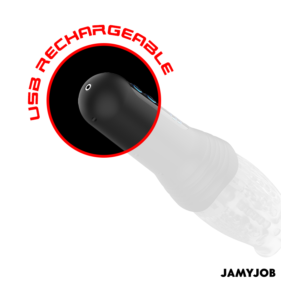 JAMYJOB - BLOW-R MASURBATØR MED STØV OG ROTATION