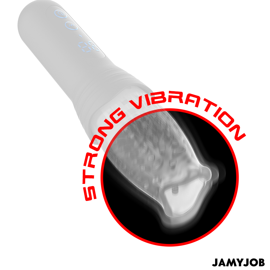 JAMYJOB - BLOW-R MASURBATØR MED STØV OG ROTATION