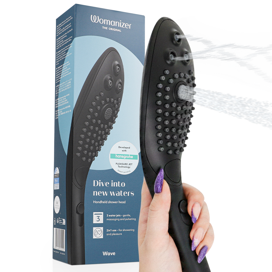 WOMANIZER - WAVE KLITORAL STIMULERENDE BRUSEHOVED SORT