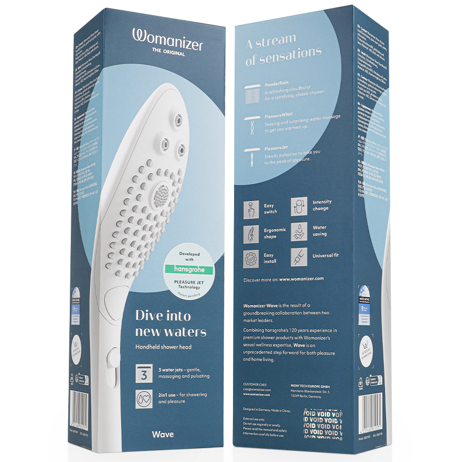 WOMANIZER - WAVE KLITORAL STIMULERENDE BRUSEHOVED HVID