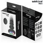 ADDICTED TOYS - ROTERENDE VIBRERENDE ANALPLUG, LED-LYS FJERNBETJENING