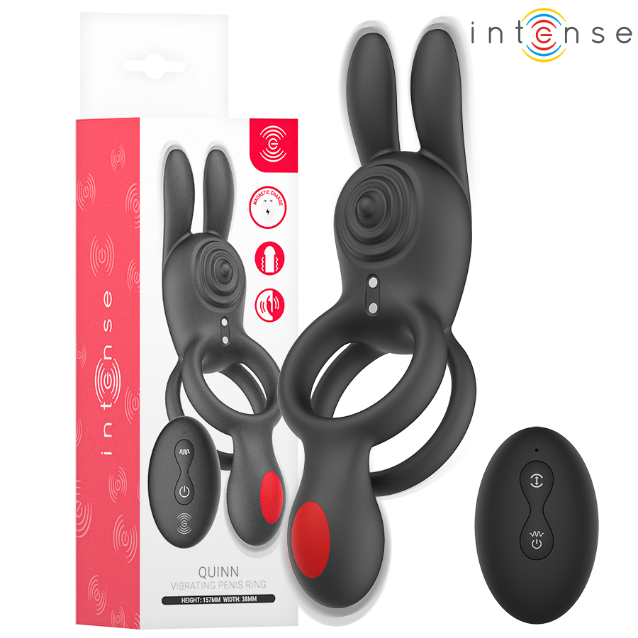 INTENS - QUINN DOBBELT VIBRATIONSRING FJERNBETJENING