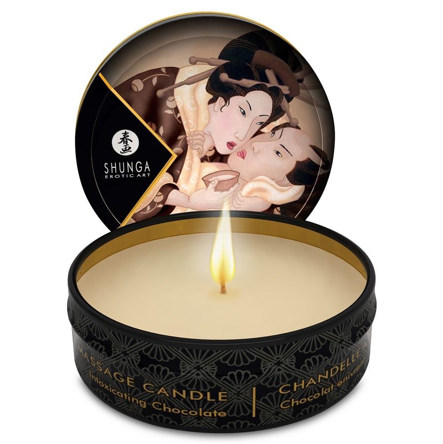 SHUNGA - MINI CARESS BY CANDELIGHT CHOKOLADE MASSAGE LYS 30 ML