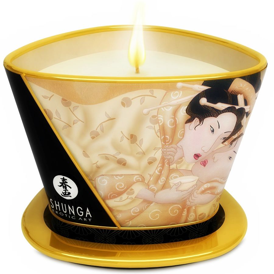 SHUNGA - MINI CARESS BY CANDELIGHT VANILJE MASSAGELYS 170 ML