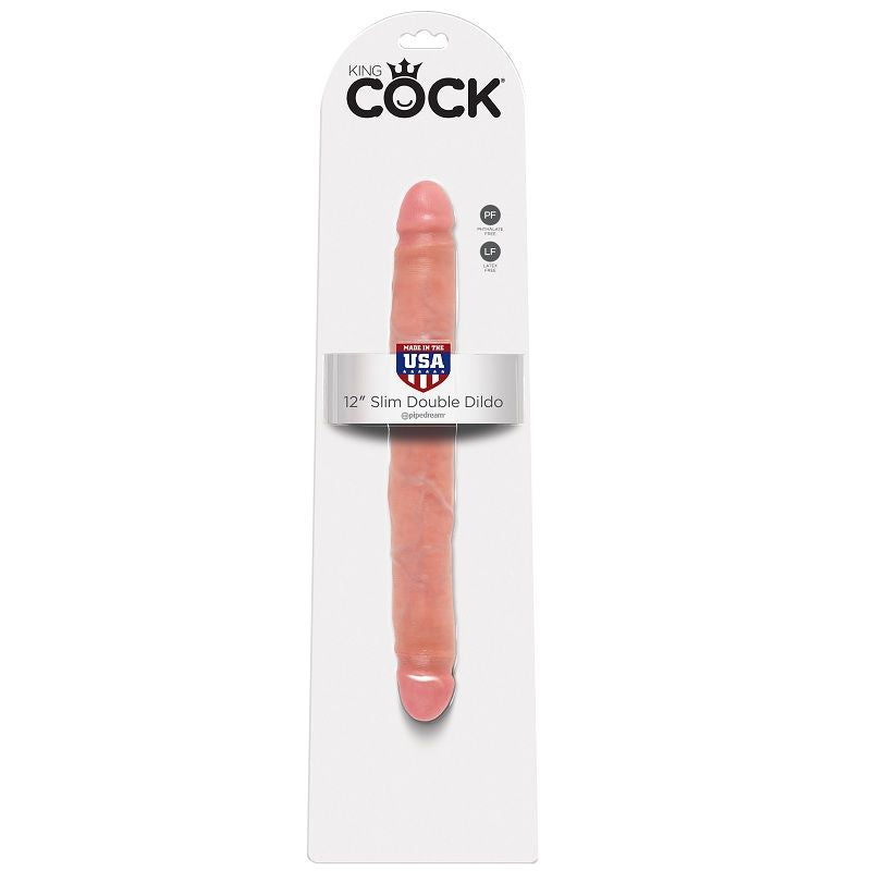 KONGE PIK - SLIM DOBBELT DILDO 30 CM