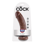 KONGE PIK - 8 DILDOER BRUN 20,3 CM