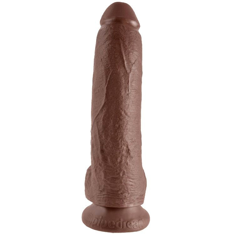 KONGE PIK - 9 DILDOER BRUN MED NØGLER 22,9 CM