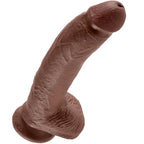 KONGE PIK - 9 DILDOER BRUN MED NØGLER 22,9 CM