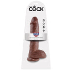 KONGE PIK - 10 DILDOER BRUN MED NØGLER 25,4 CM