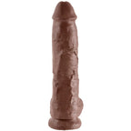 KONGE PIK - 10 DILDOER BRUN MED NØGLER 25,4 CM