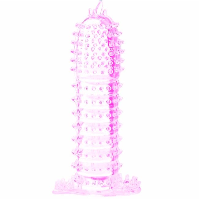 BAILE - PENISSKED MED LYSERØDE STIMULERINGSPUNKTER 14 CM
