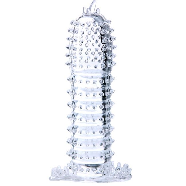 BAILE - PENISSKED MED TRANSPARENTE STIMULERINGSPUNKTER 14 CM
