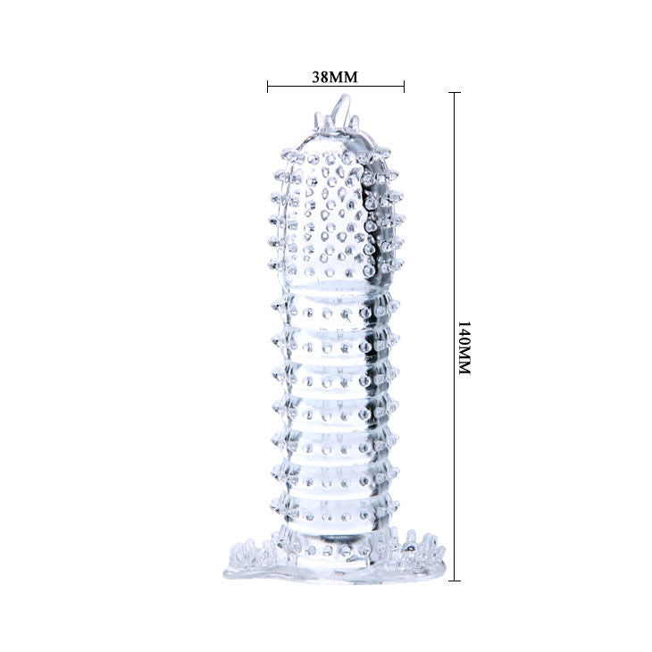 BAILE - PENISSKED MED TRANSPARENTE STIMULERINGSPUNKTER 14 CM